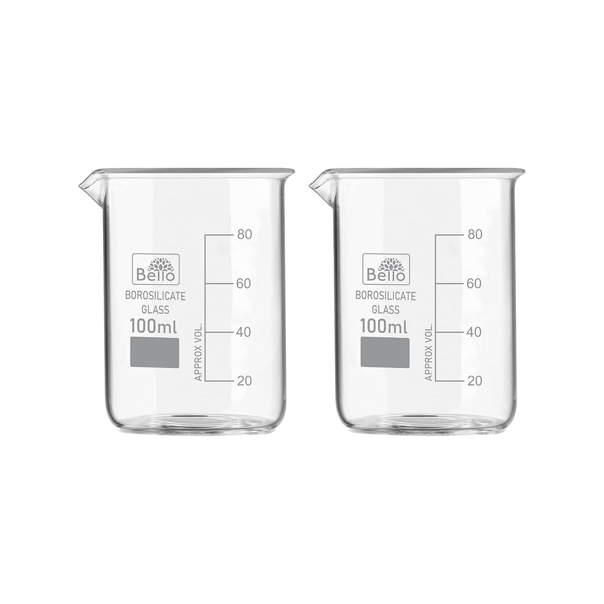 Bello Borosilicate 3.3 Glass Beaker with Graduation Marks,Beakers for school collage chemistry lab laboratory