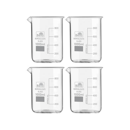 Bello Borosilicate 3.3 Glass Beaker with Graduation Marks,Beakers for school collage chemistry lab laboratory