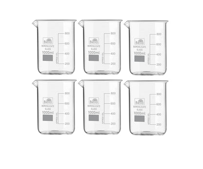 Bello Borosilicate 3.3 Glass Beaker with Graduation Marks,Beakers for school collage chemistry lab laboratory