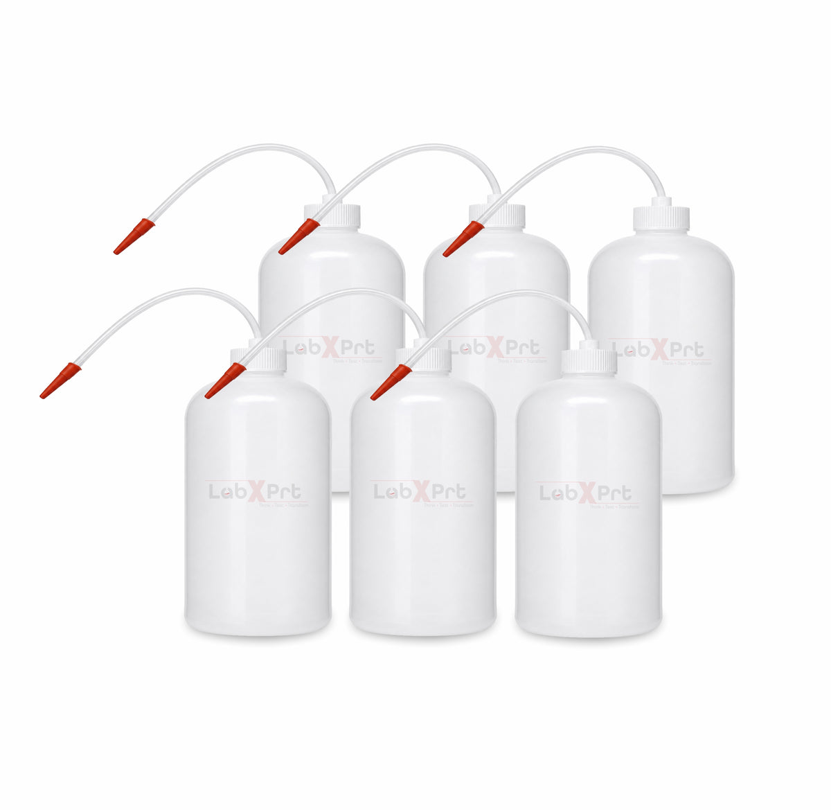 Labxprt Polypropylene Wash Bottle Screw Cap with Flexible Tube for Dispensing Liquid -for lab laboratories scientific Chemistry