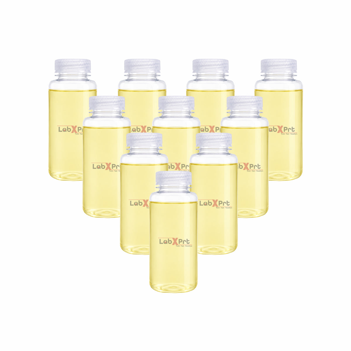 LABXPRT Polypropylene Wide Mouth Reagent Bottles, Translucent Plastic Sample Storage Containers with Screw Cap, Laboratory Water Sample & Liquid Storage Bottles,