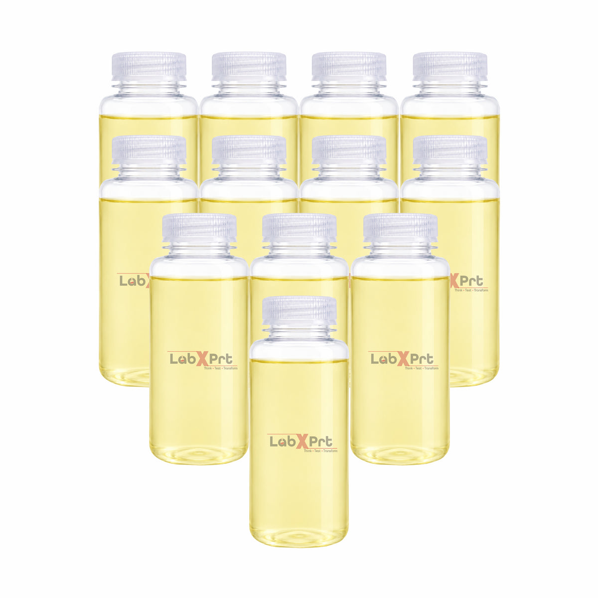 LABXPRT Polypropylene Wide Mouth Reagent Bottles, Translucent Plastic Sample Storage Containers with Screw Cap, Laboratory Water Sample & Liquid Storage Bottles,