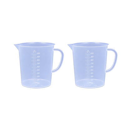 Labxprt Polypropylene Measuring Jug  with Handle, Easy Pour Spout & Graduation Scale, Reusable Plastic Measuring Container for Kitchen, Laboratory & Industrial Use.