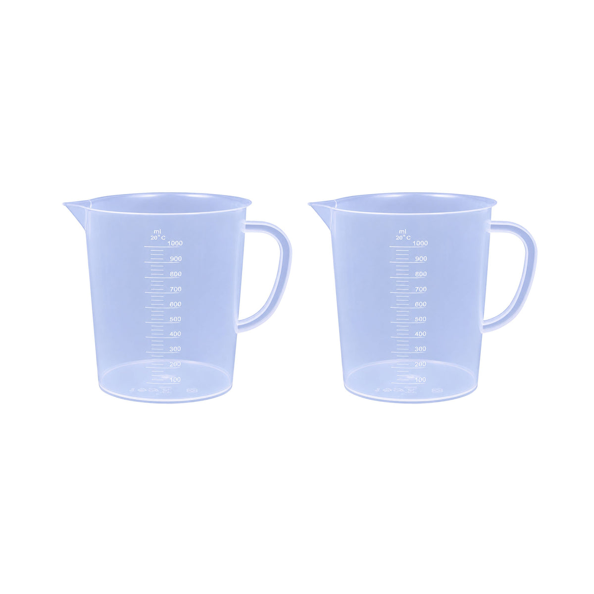 Bello Polypropylene Measuring Jug with Handle Pour Spout Container for Kitchen Lab