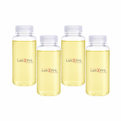 LABXPRT Polypropylene Wide Mouth Reagent Bottles, Translucent Plastic Sample Storage Containers with Screw Cap, Laboratory Water Sample & Liquid Storage Bottles,