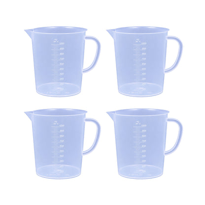 Labxprt Polypropylene Measuring Jug  with Handle, Easy Pour Spout & Graduation Scale, Reusable Plastic Measuring Container for Kitchen, Laboratory & Industrial Use.