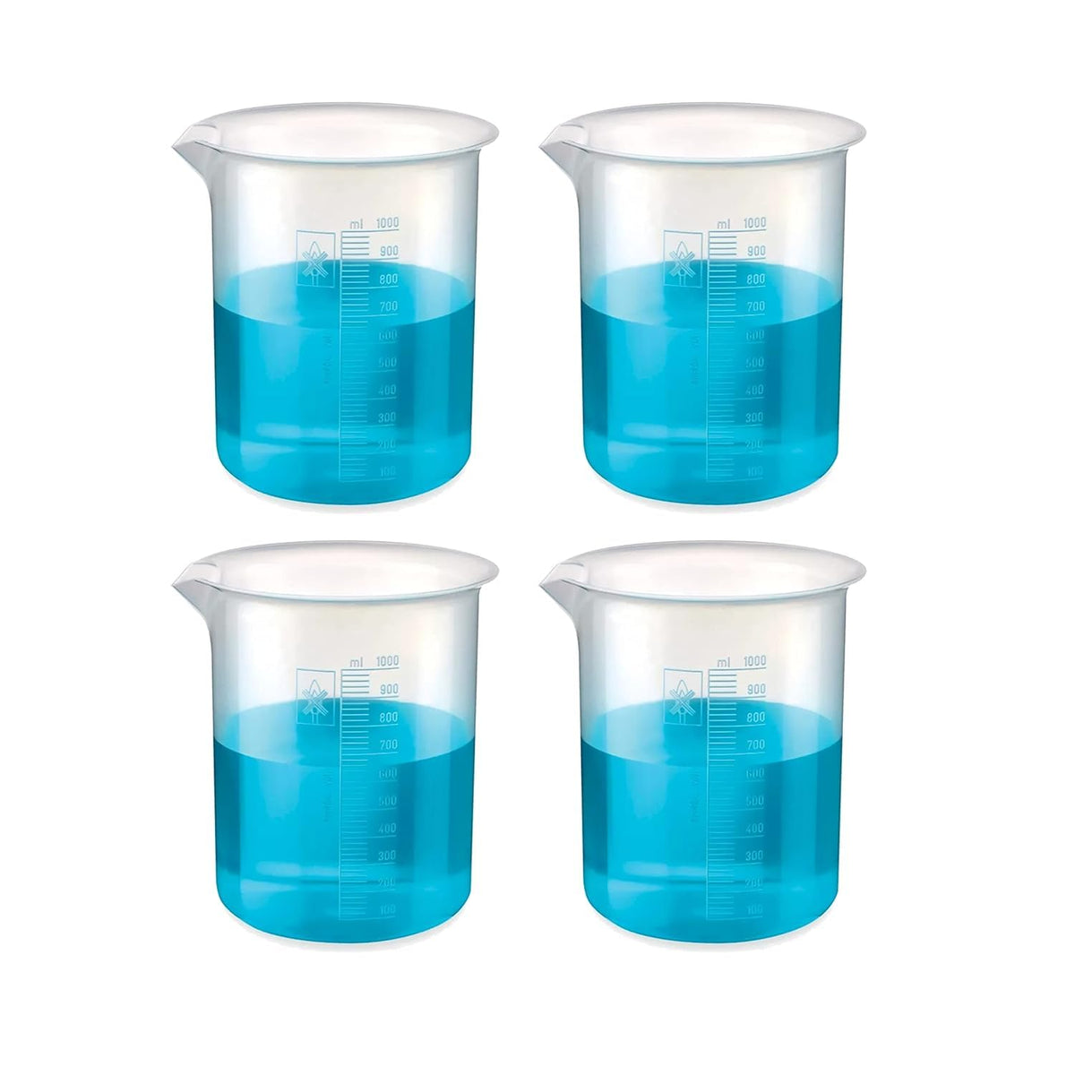 Bello Polypropylene Plastic Beaker with Graduation Marks, Beaker for school collage chemistry lab laboratory