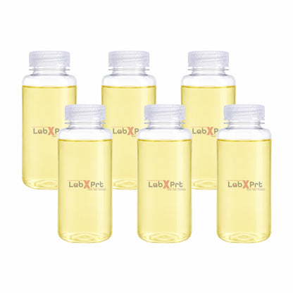 LABXPRT Polypropylene Wide Mouth Reagent Bottles, Translucent Plastic Sample Storage Containers with Screw Cap, Laboratory Water Sample & Liquid Storage Bottles,