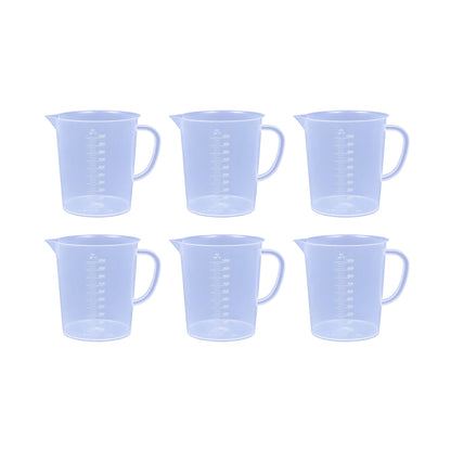 Labxprt Polypropylene Measuring Jug  with Handle, Easy Pour Spout & Graduation Scale, Reusable Plastic Measuring Container for Kitchen, Laboratory & Industrial Use.