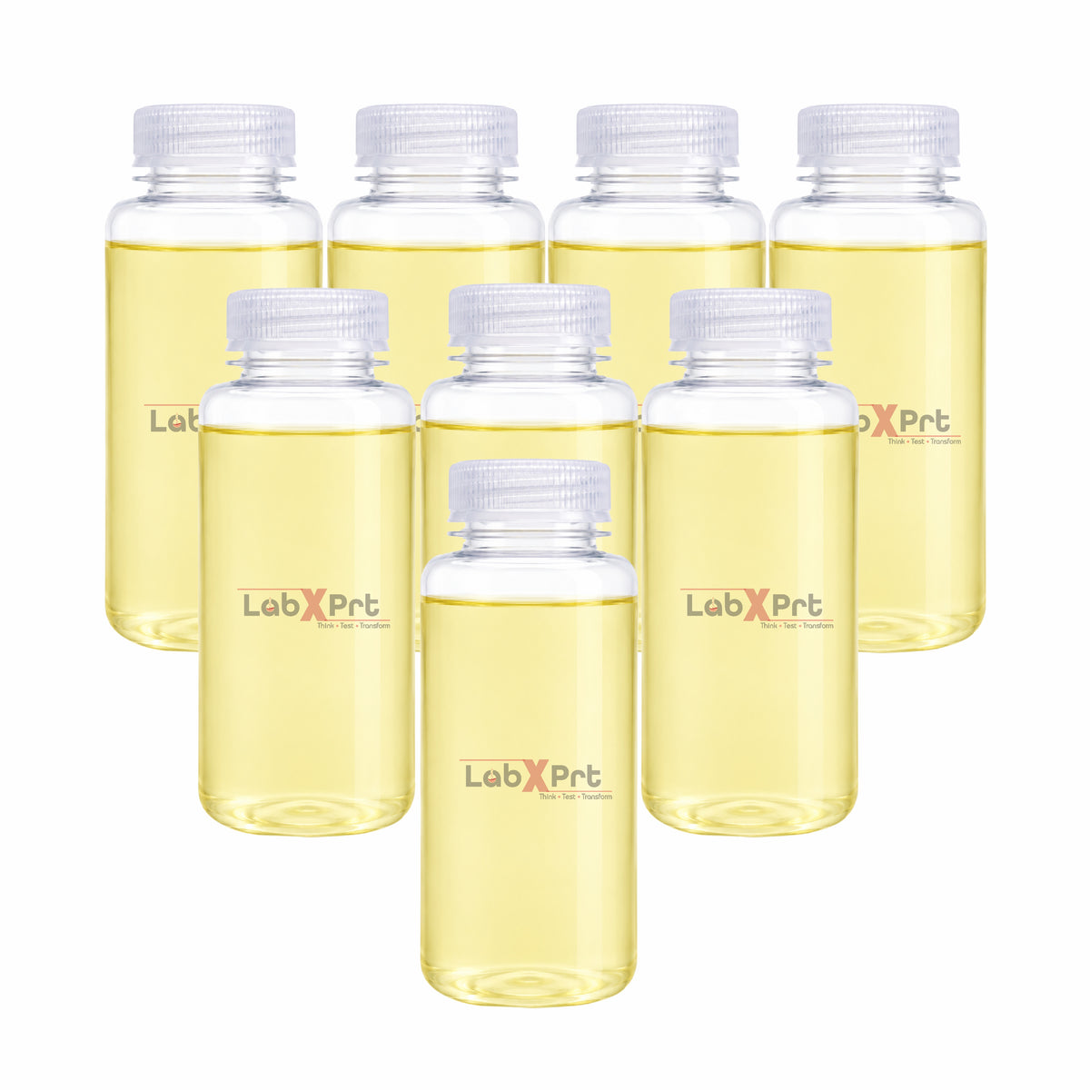 LABXPRT Polypropylene Wide Mouth Reagent Bottles, Translucent Plastic Sample Storage Containers with Screw Cap, Laboratory Water Sample & Liquid Storage Bottles,