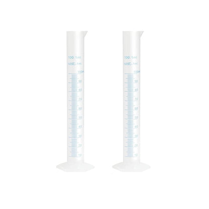 Bello Scientific Plastic Measuring Cylinder Polypropylene Material Hexagonal Base, Blue Printed Graduation