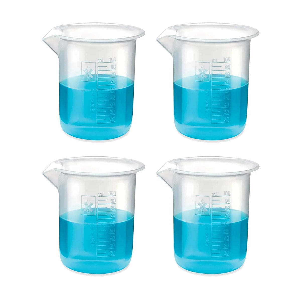 Bello Polypropylene Plastic Beaker with Graduation Marks, Beaker for school collage chemistry lab laboratory