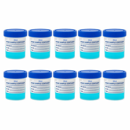 Bello Polypropylene Specimen Collection Container with Leak Proof Lid, Sterile Sample Bottle for Laboratory Testing