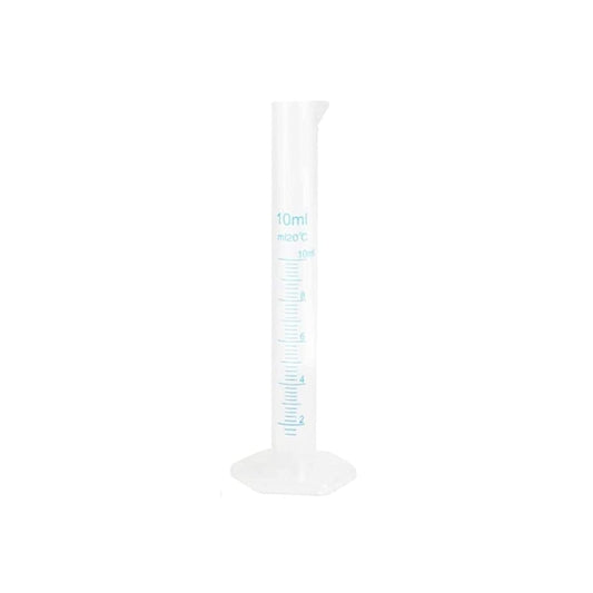 Bello Scientific Plastic Measuring Cylinder Polypropylene Material Hexagonal Base, Blue Printed Graduation