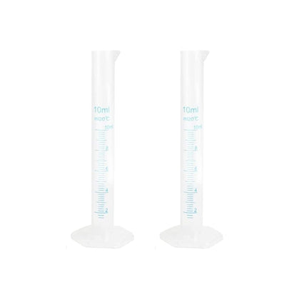 Bello Scientific Plastic Measuring Cylinder Polypropylene Material Hexagonal Base, Blue Printed Graduation