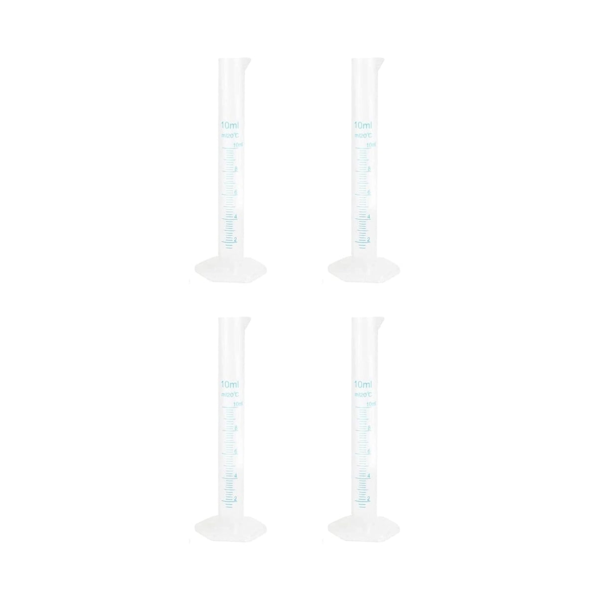 Bello Scientific Plastic Measuring Cylinder Polypropylene Material Hexagonal Base, Blue Printed Graduation