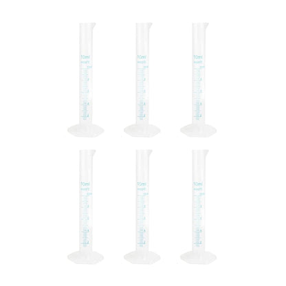 Bello Scientific Plastic Measuring Cylinder Polypropylene Material Hexagonal Base, Blue Printed Graduation