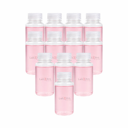 LABXPRT Polypropylene Wide Mouth Reagent Bottles, Translucent Plastic Sample Storage Containers with Screw Cap, Laboratory Water Sample & Liquid Storage Bottles,