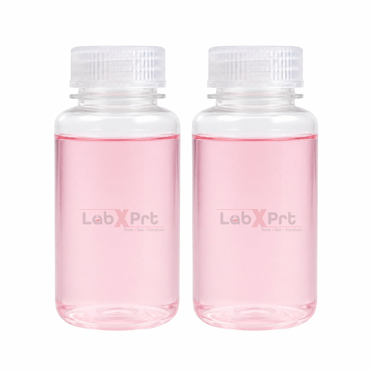 LABXPRT Polypropylene Wide Mouth Reagent Bottles, Translucent Plastic Sample Storage Containers with Screw Cap, Laboratory Water Sample & Liquid Storage Bottles,