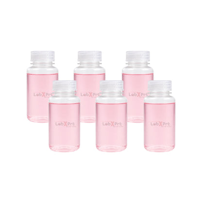 LABXPRT Polypropylene Wide Mouth Reagent Bottles, Translucent Plastic Sample Storage Containers with Screw Cap, Laboratory Water Sample & Liquid Storage Bottles,