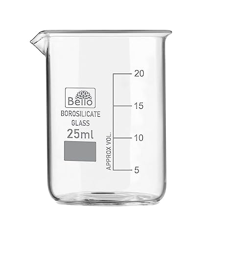 Bello Borosilicate 3.3 Glass Beaker with Graduation Marks,Beakers for school collage chemistry lab laboratory