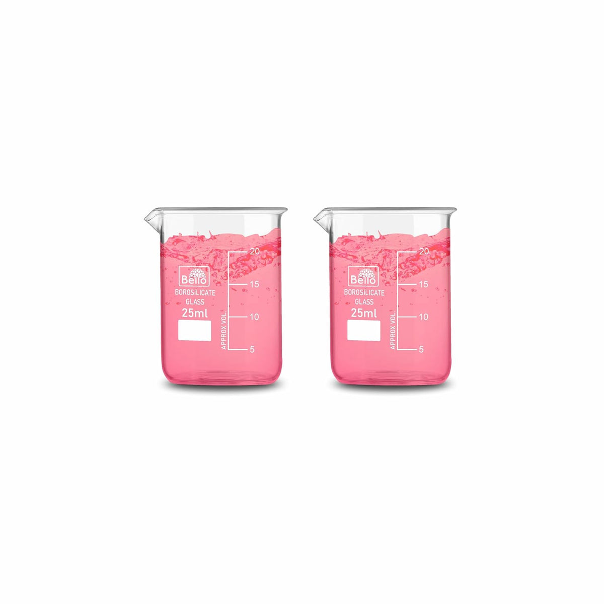 Bello Borosilicate 3.3 Glass Beaker with Graduation Marks,Beakers for school collage chemistry lab laboratory