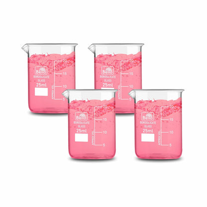 Bello Borosilicate 3.3 Glass Beaker with Graduation Marks,Beakers for school collage chemistry lab laboratory