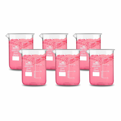 Bello Borosilicate 3.3 Glass Beaker with Graduation Marks,Beakers for school collage chemistry lab laboratory