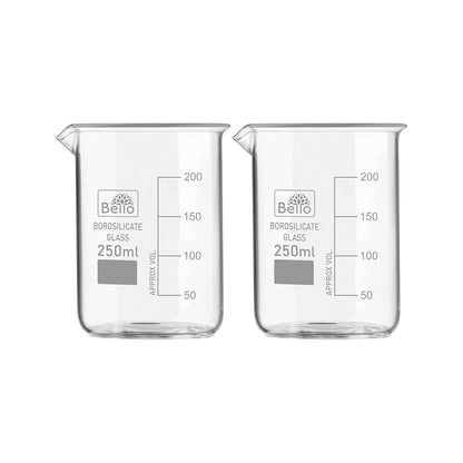 Bello Borosilicate 3.3 Glass Beaker with Graduation Marks,Beakers for school collage chemistry lab laboratory