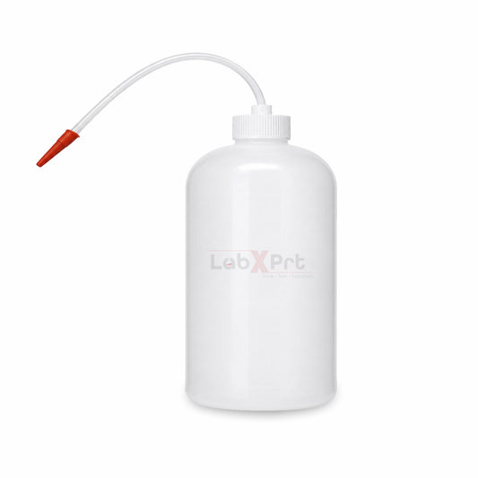 Labxprt Polypropylene Wash Bottle Screw Cap with Flexible Tube for Dispensing Liquid -for lab laboratories scientific Chemistry