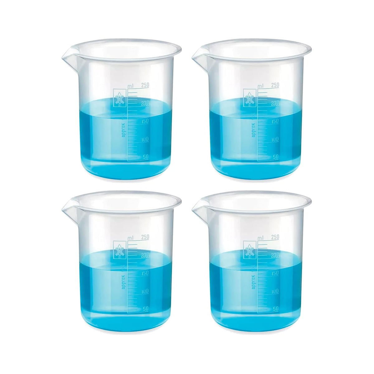 Bello Polypropylene Plastic Beaker with Graduation Marks, Beaker for school collage chemistry lab laboratory