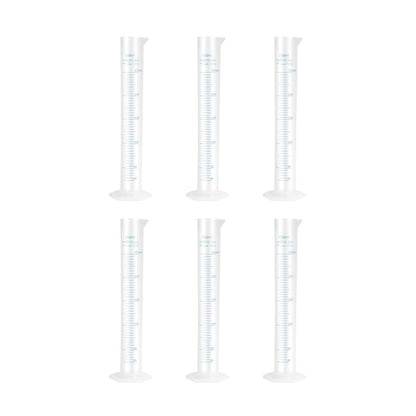 Bello Scientific Plastic Measuring Cylinder Polypropylene Material Hexagonal Base, Blue Printed Graduation