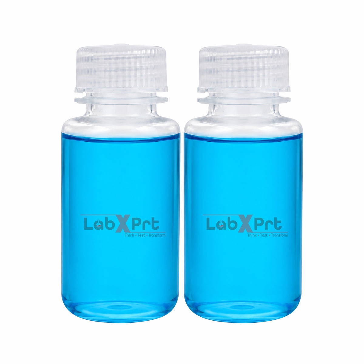 LABXPRT Polypropylene Wide Mouth Reagent Bottles, Translucent Plastic Sample Storage Containers with Screw Cap, Laboratory Water Sample & Liquid Storage Bottles,
