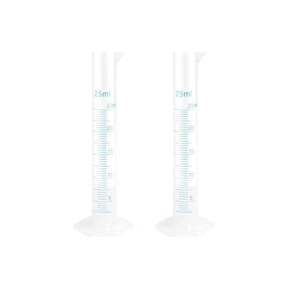 Bello Scientific Plastic Measuring Cylinder Polypropylene Material Hexagonal Base, Blue Printed Graduation