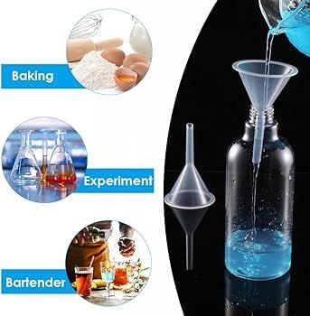 Bello Polypropylene Funnel For School College Lab Laboratory And Home, Kitchen, garage, car used for liquid transfer