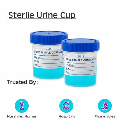 Bello Polypropylene Specimen Collection Container with Leak Proof Lid, Sterile Sample Bottle for Laboratory Testing