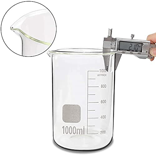 Bello Borosilicate 3.3 Glass Beaker with Graduation Marks,Beakers for school collage chemistry lab laboratory