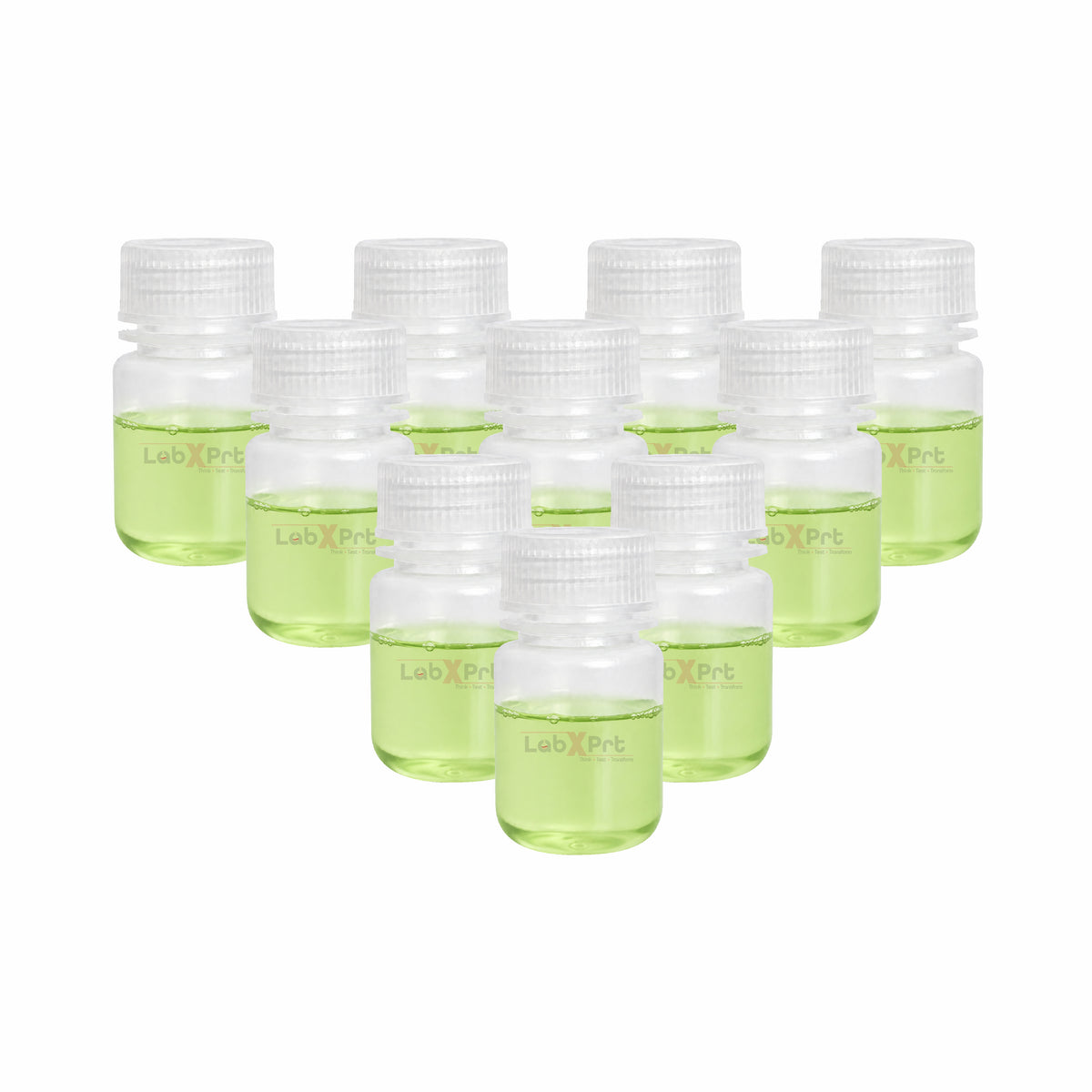LABXPRT Polypropylene Wide Mouth Reagent Bottles, Translucent Plastic Sample Storage Containers with Screw Cap, Laboratory Water Sample & Liquid Storage Bottles,