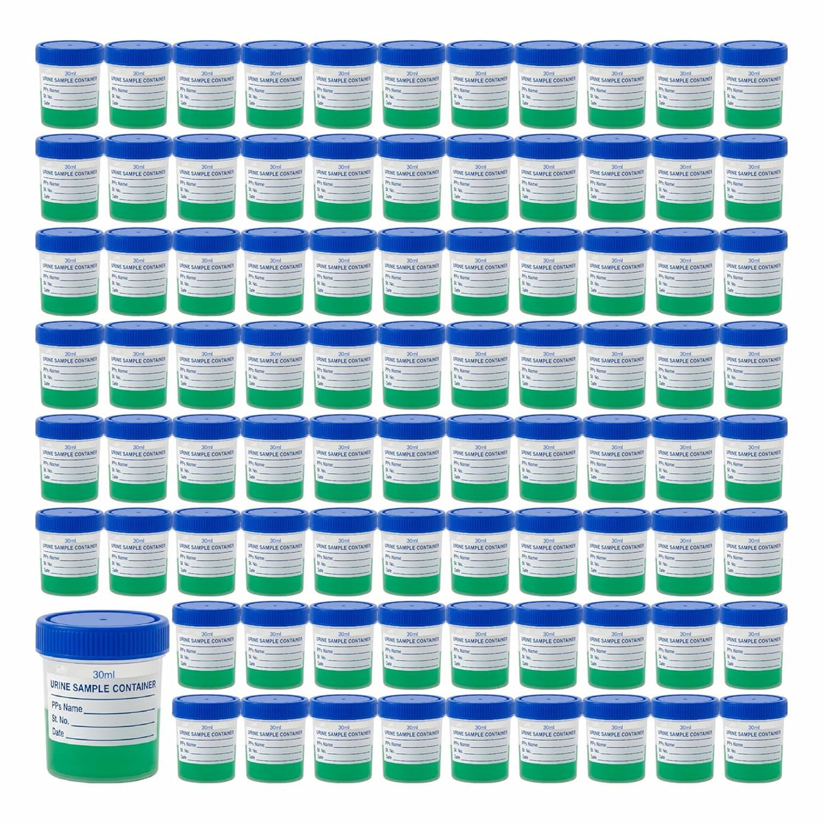 Labxprt Polypropylene Urine Sample Bottles with Lid for school collage chemistry lab laboratory Urine Sample