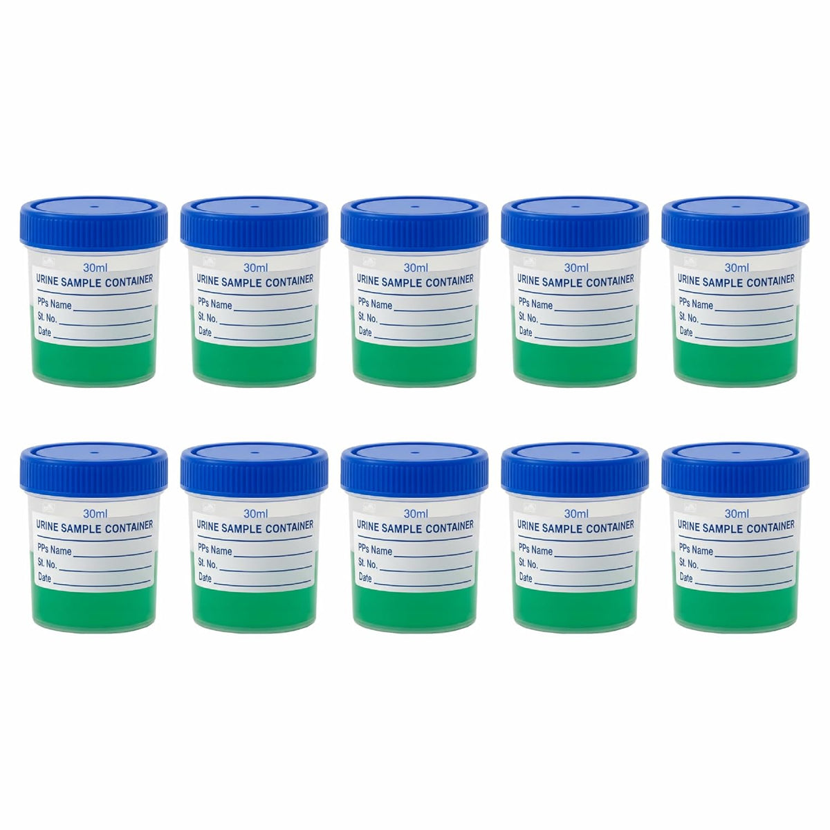Labxprt Polypropylene Urine Sample Bottles with Lid for school collage chemistry lab laboratory Urine Sample