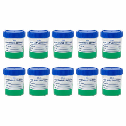 Labxprt Polypropylene Urine Sample Bottles with Lid for school collage chemistry lab laboratory Urine Sample