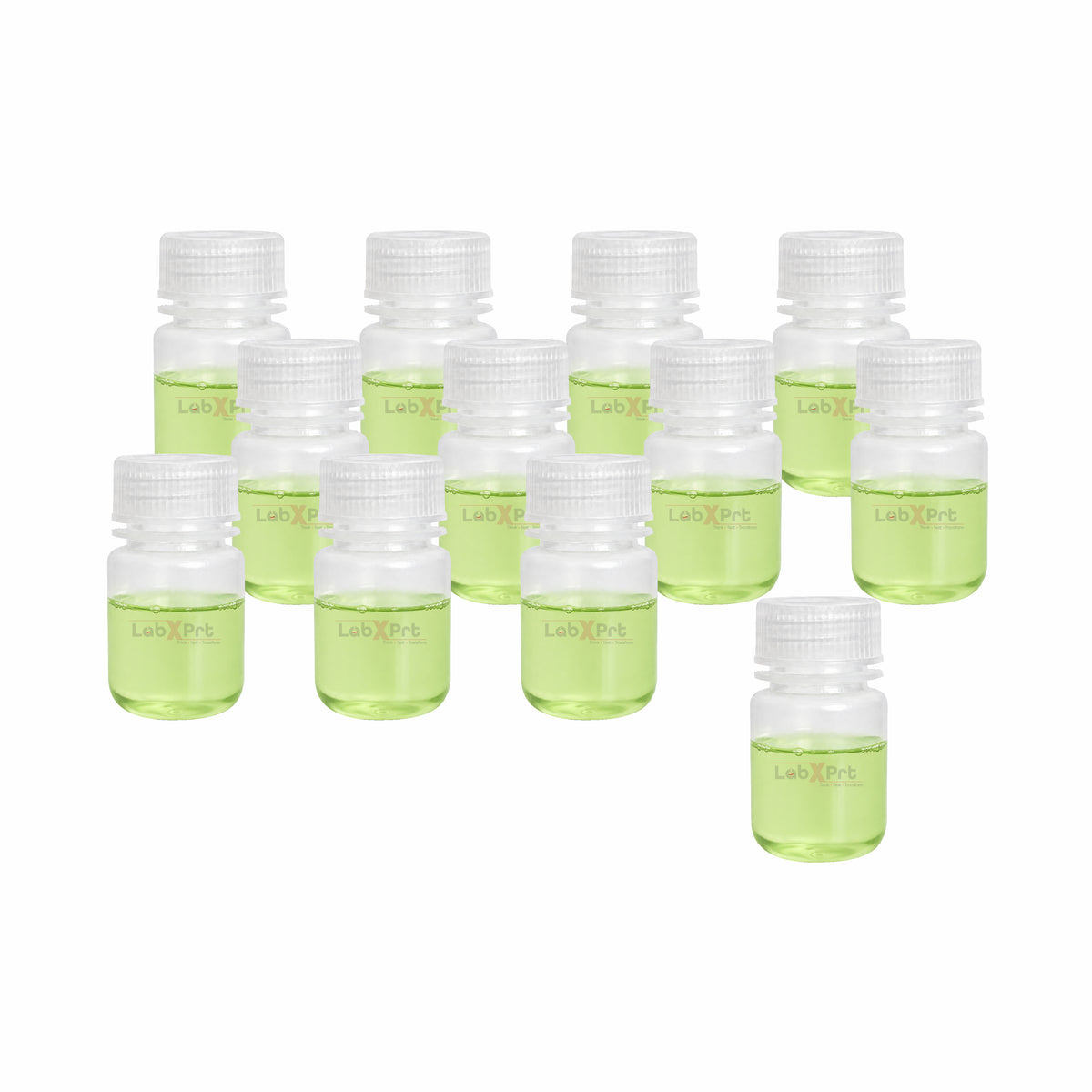 LABXPRT Polypropylene Wide Mouth Reagent Bottles, Translucent Plastic Sample Storage Containers with Screw Cap, Laboratory Water Sample & Liquid Storage Bottles,