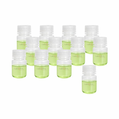 LABXPRT Polypropylene Wide Mouth Reagent Bottles, Translucent Plastic Sample Storage Containers with Screw Cap, Laboratory Water Sample & Liquid Storage Bottles,