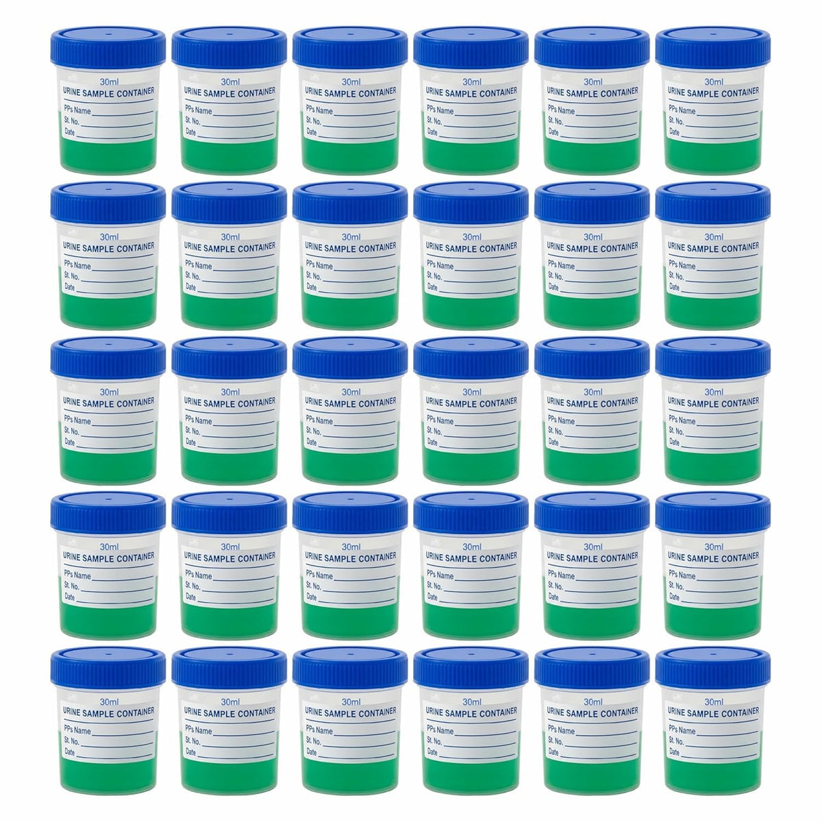 Labxprt Polypropylene Urine Sample Bottles with Lid for school collage chemistry lab laboratory Urine Sample