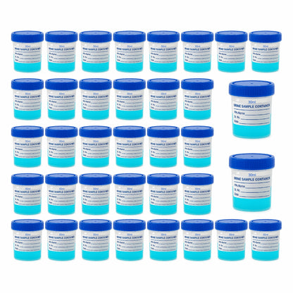 Bello Polypropylene Specimen Collection Container with Leak Proof Lid, Sterile Sample Bottle for Laboratory Testing