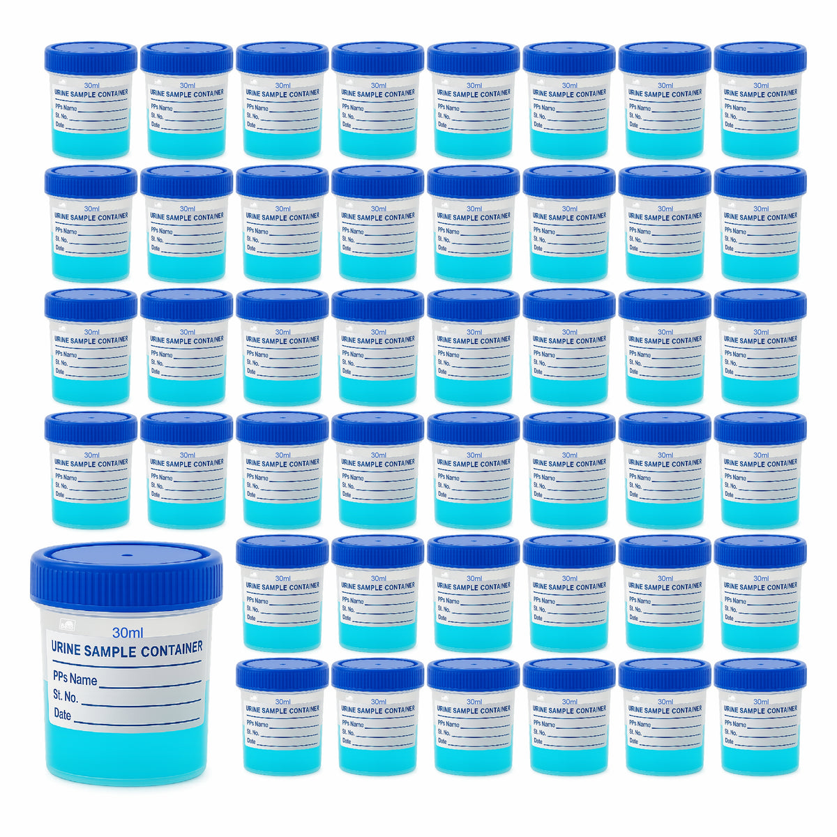 Bello Polypropylene Specimen Collection Container with Leak Proof Lid, Sterile Sample Bottle for Laboratory Testing