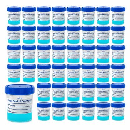 Bello Polypropylene Specimen Collection Container with Leak Proof Lid, Sterile Sample Bottle for Laboratory Testing