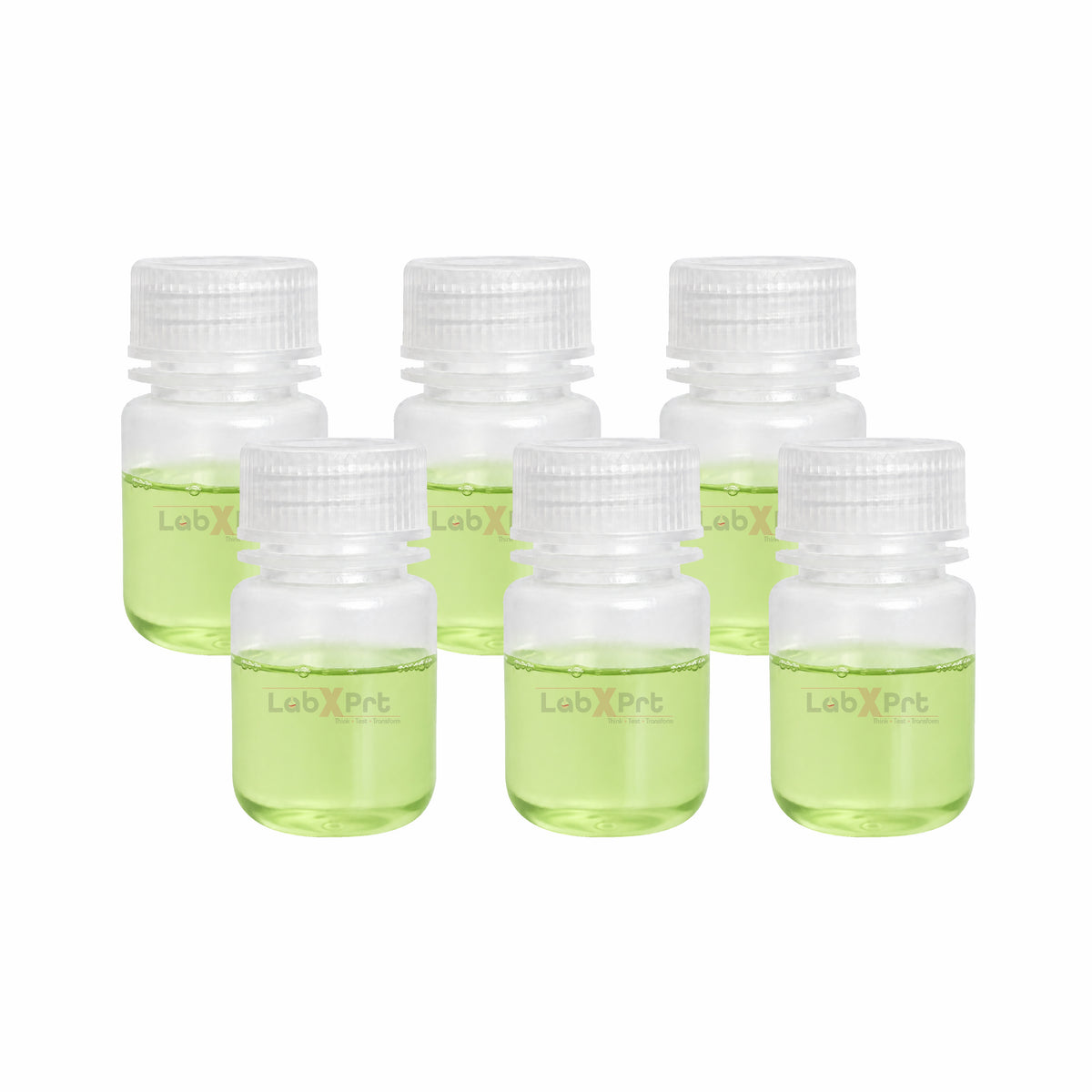LABXPRT Polypropylene Wide Mouth Reagent Bottles, Translucent Plastic Sample Storage Containers with Screw Cap, Laboratory Water Sample & Liquid Storage Bottles,