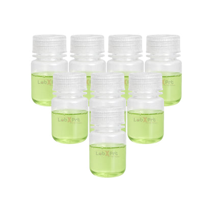 LABXPRT Polypropylene Wide Mouth Reagent Bottles, Translucent Plastic Sample Storage Containers with Screw Cap, Laboratory Water Sample & Liquid Storage Bottles,