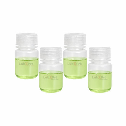 LABXPRT Polypropylene Wide Mouth Reagent Bottles, Translucent Plastic Sample Storage Containers with Screw Cap, Laboratory Water Sample & Liquid Storage Bottles,